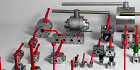 Ball and needle high pressure valves
